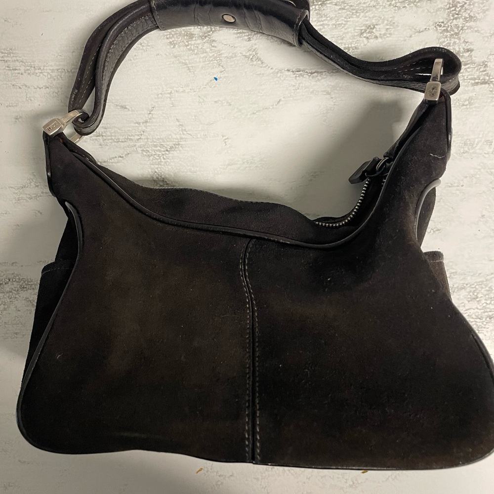 Tod’s Black Suede Handbag